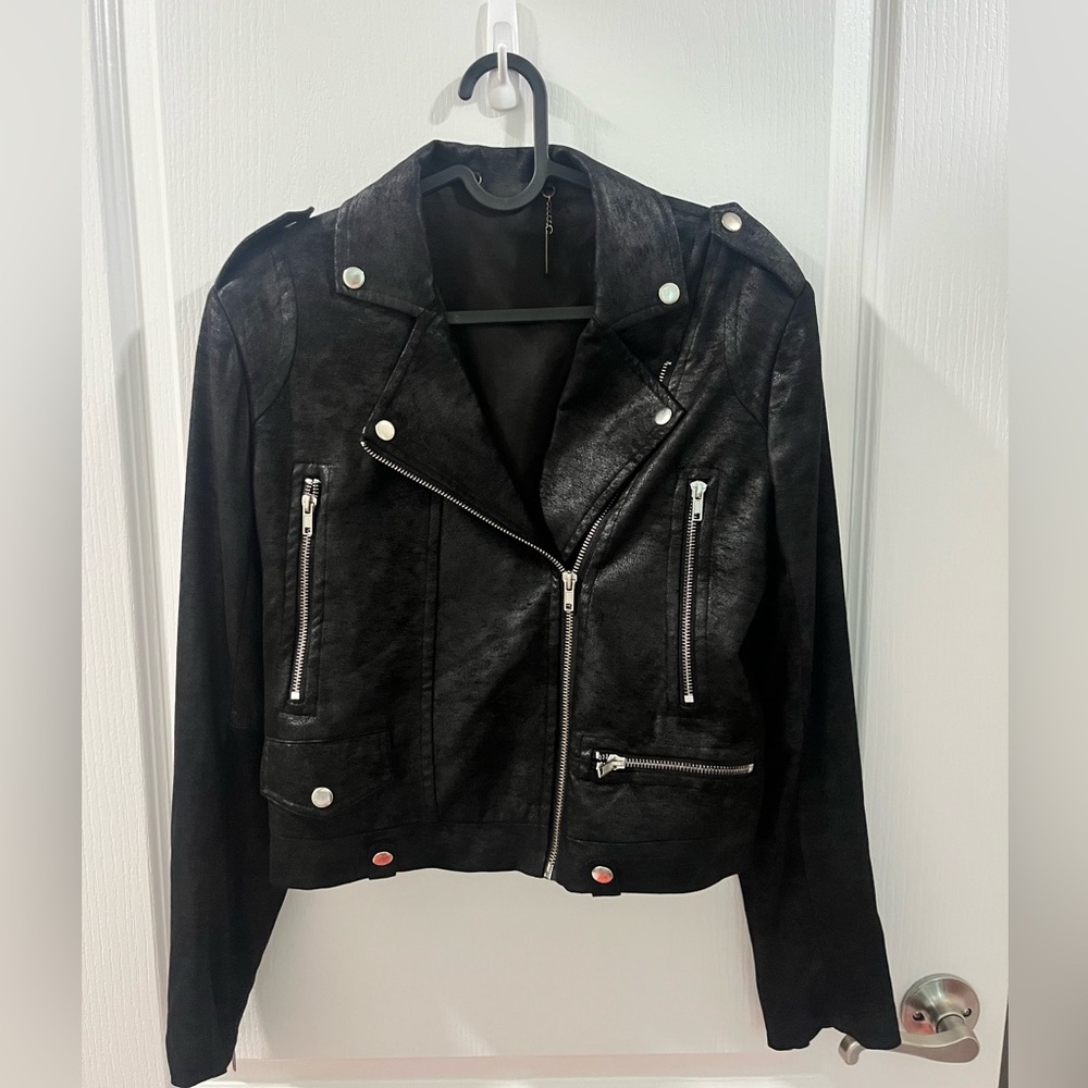 Capulet Anthropology Faux leather suede jacket size small | autumn & fall